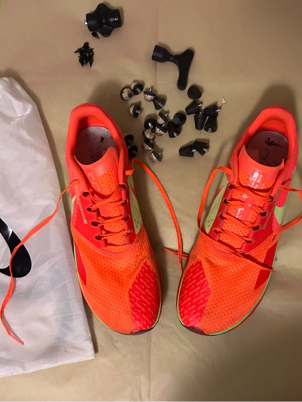 Nike Track & Field Sprint Spikes DX7999-800 Bright Orange Volt Mens 12.5